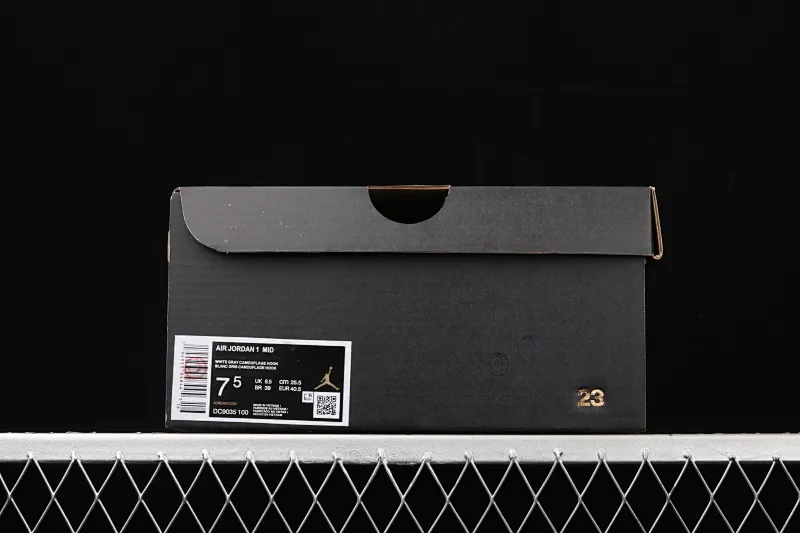 All categories Air Jordan Jordan series basketball shoes Air Jordan 1 Mid Air Jordan 1 Mid "White Camo" AJ1 Joe 1 Zhongbang white gray camouflage DC9035-100